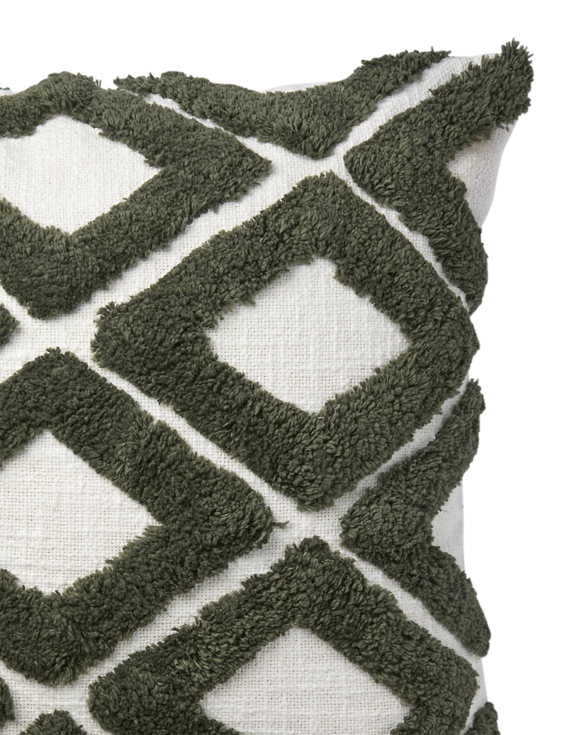 Kuddfodral FLORIAN Grön/elfenben med innerkudde - Affari of Sweden