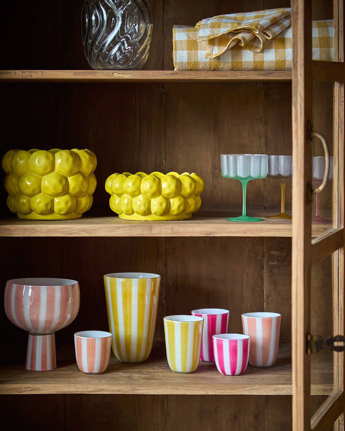 Skål CIRCUS på fot Persika/vit - Affari of Sweden