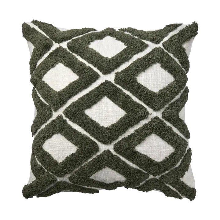Kuddfodral FLORIAN Grön/elfenben med innerkudde - Affari of Sweden