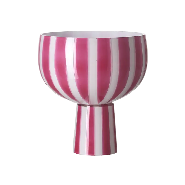 Skål CIRCUS på fot Rosa/vit - Affari of Sweden