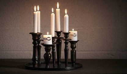 Ljusstake Rund med 7 ljushållare - THG